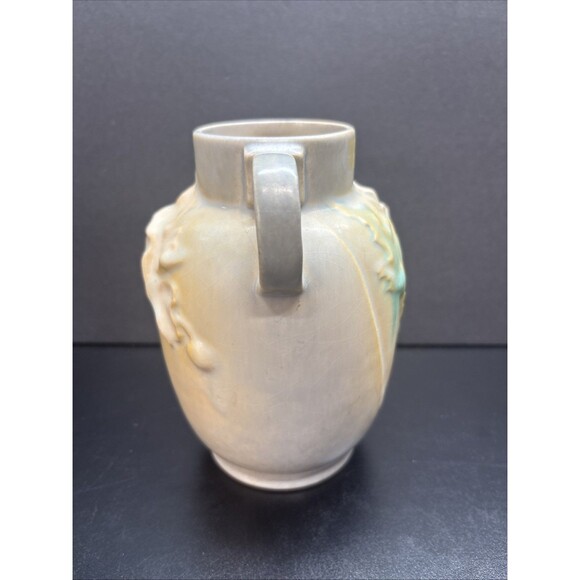 Vintage Roseville Blue White Poppy Vase #867-6 - Picture 3 of 6